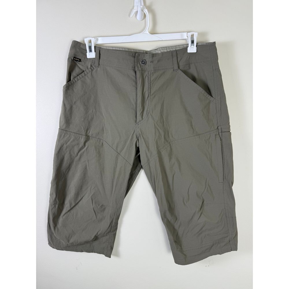 KUHL Green Mens 36 Shorts Stretch Nylon 8-Pocket 16" Inseam